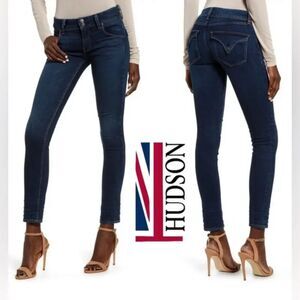 Hudson Jeans Stretch Collin Midrise Skinny Size 27 Distressed